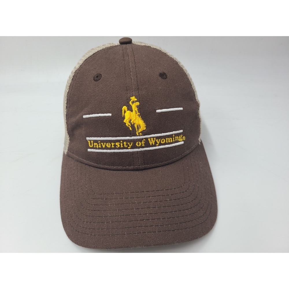 University of Wyoming Cowboys The Game Split Bar Mesh Snapback Hat Capâ Men NCAA